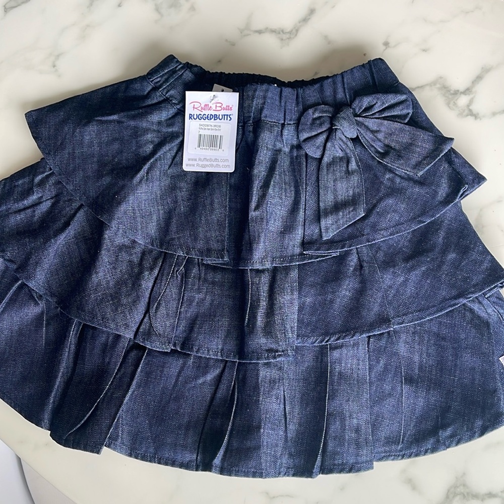 New with tags Rufflebuts denim layered skirt